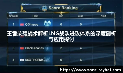 王者荣耀战术解析LNG战队进攻体系的深度剖析与应用探讨